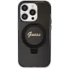 Guess Script Glitter Collection hardcase ringstandaard MagSafe voor iPhone 13 Pro / 13 6.1 zwart