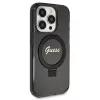 Guess Script Glitter Collection hardcase ringstandaard MagSafe voor iPhone 13 Pro / 13 6.1 zwart