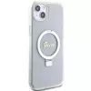 Guess GUHMP15MHRSGSD iPhone 15 Plus / 14 Plus 6,7 inch transparante hardcase ringstandaard Script Glitter MagSafe