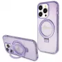 Guess GUHMP14XHRSGSU iPhone 14 Pro Max 6,7 inch paarse hardcase ringhouder Script Glitter MagSafe
