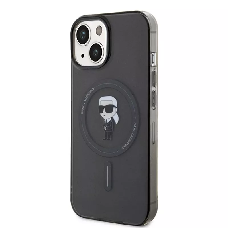 Karl Lagerfeld Ikonik hardcase MagSafe voor iPhone 13/14/15 6,1 inch zwart