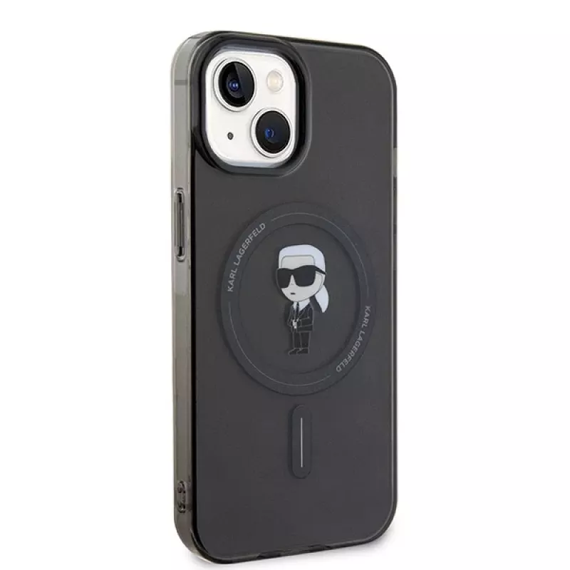 Karl Lagerfeld Ikonik hardcase MagSafe voor iPhone 13/14/15 6,1 inch zwart