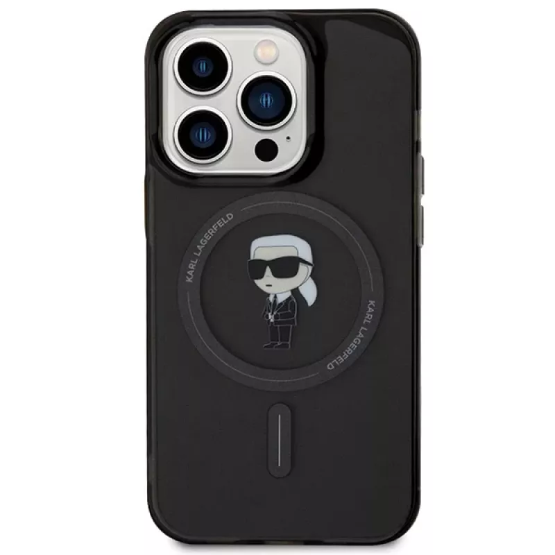 Karl Lagerfeld Ikonik MagSafe hardcase voor iPhone 14 Pro 6,1 inch zwart