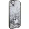 Karl Lagerfeld KLHCP15MLKCNSK iPhone 15 Plus / 14 Plus 6,7 inch transparante hardcase Liquid Glitter Choupette