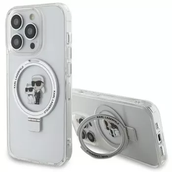 Karl Lagerfeld KLHMP13XHMRSKCH hardcase ringstandaard voor iPhone 13 Pro Max 6,7 inch wit Karl & Choupette MagSafe