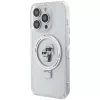 Karl Lagerfeld KLHMP13XHMRSKCH hardcase ringstandaard voor iPhone 13 Pro Max 6,7 inch wit Karl & Choupette MagSafe