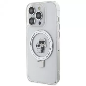 Karl Lagerfeld KLHMP13XHMRSKCH hardcase ringstandaard voor iPhone 13 Pro Max 6,7 inch wit Karl & Choupette MagSafe