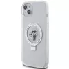 Karl Lagerfeld KLHMP15MHMRSKCH iPhone 15 Plus / 14 Plus 6,7 inch witte hardcase ringstandaard Karl & Choupette MagSafe