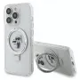 Karl Lagerfeld KLHMP15LHMRSKCH hardcase ringstandaard MagSafe voor iPhone 15 Pro 6,1 inch wit