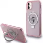 Karl Lagerfeld KLHMN61HMRSKCP iPhone 11 / XR 6.1 roze hardcase ringstandaard Karl & Choupette MagSafe
