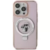 Karl Lagerfeld KLHMN61HMRSKCP iPhone 11 / XR 6.1 roze hardcase ringstandaard Karl & Choupette MagSafe