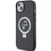 Karl Lagerfeld KLHMP15MHMRSKCK hardcase ringstandaard MagSafe voor iPhone 15 Plus / 14 Plus 6,7 inch zwart