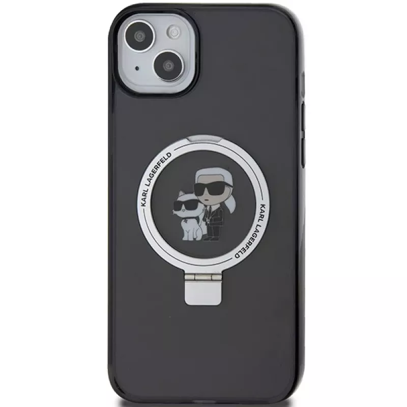 Karl Lagerfeld KLHMP15MHMRSKCK hardcase ringstandaard MagSafe voor iPhone 15 Plus / 14 Plus 6,7 inch zwart