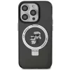 Karl Lagerfeld KLHMP15LHMRSKCK hardcase ringstandaard MagSafe voor iPhone 15 Pro 6.1 zwart