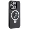 Karl Lagerfeld KLHMP15LHMRSKCK hardcase ringstandaard MagSafe voor iPhone 15 Pro 6.1 zwart