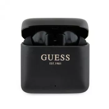 Guess Printed Logo True Wireless Stereo Bluetooth-oordopjes met oplaadcase (zwart)