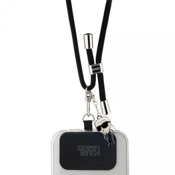Karl Lagerfeld CBDY koord universele telefoonlanyard / polsband (zwart)