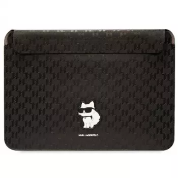 Karl Lagerfeld hoes KLCS16SAKHPCK 16 inch zwart Saffiano Monogram Choupette laptophoes