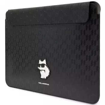 Karl Lagerfeld hoes KLCS16SAKHPCK 16 inch zwart Saffiano Monogram Choupette laptophoes