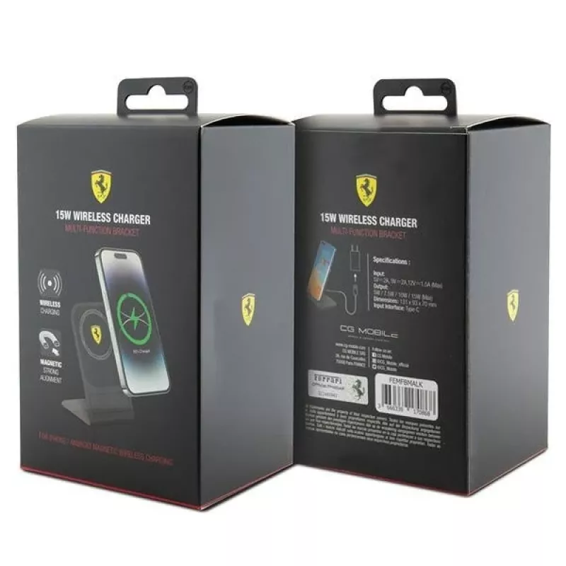 Ferrari 2023 Collection MagSafe 15W draadloze oplaadpad - zwart