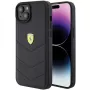 Ferrari FEHCP15MRDUK iPhone 15 Plus / 14 Plus 6,7 inch zwarte hardcase quilted metalen logo