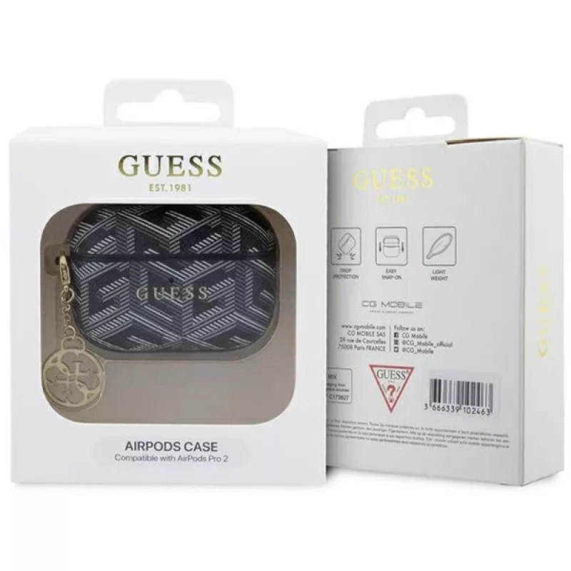 Guess GUAP2PGCE4CK AirPods Pro 2 (2022/2023) cover zwart GCube Charm