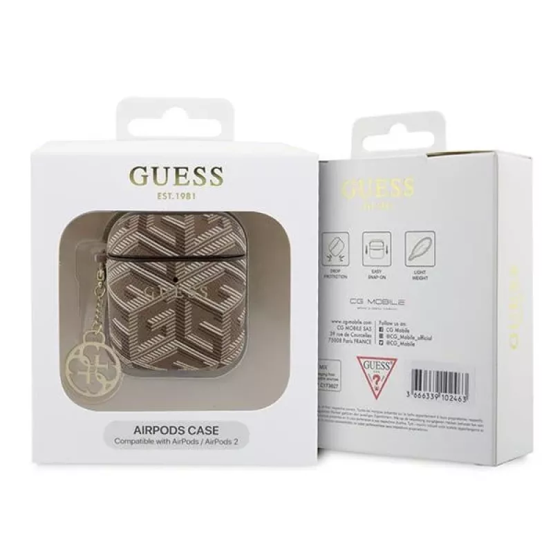 Guess GUA2PGCE4CW AirPods 1/2 cover bruin GCube Charm