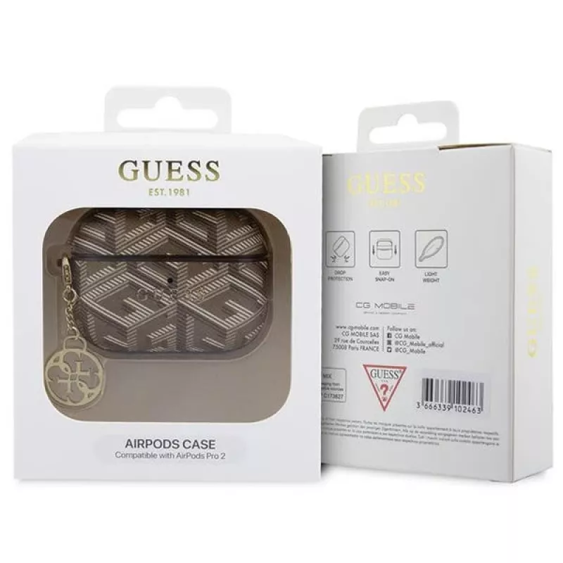 Guess GUAP2PGCE4CW AirPods Pro 2 (2022/2023) cover bruin GCube Charm