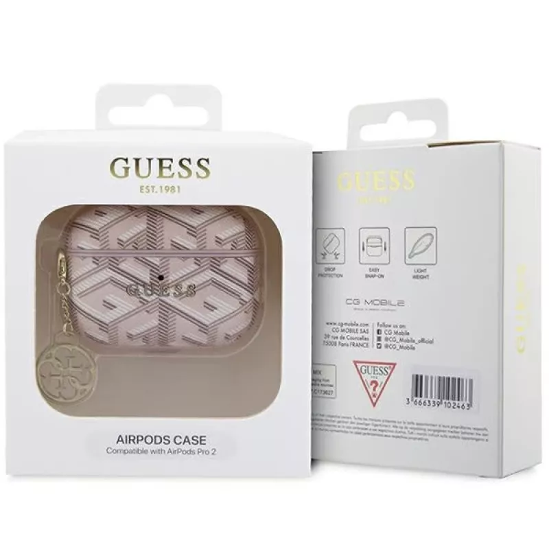 Guess GUAP2PGCE4CP AirPods Pro 2 (2022/2023) cover roze GCube Charm