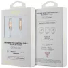 Guess GUCLLALRGDD USB-C naar Lightning-kabel 1,5 m snelladen lichtgoud met reliëflogo