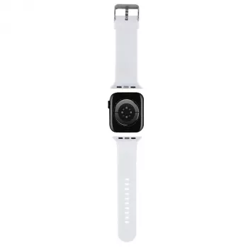 Karl Lagerfeld 3D Rubber Karl & Choupette Heads NFT Apple Watch-bandje 42/44/45/49mm wit