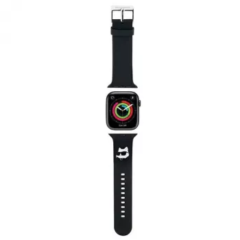 Karl Lagerfeld 3D Rubber Choupette Head bandje voor Apple Watch 38/40/41mm zwart