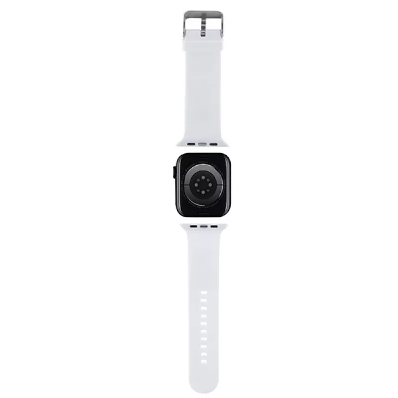 Karl Lagerfeld 3D Rubber Choupette Head Apple Watch-bandje 42/44/45/49mm wit