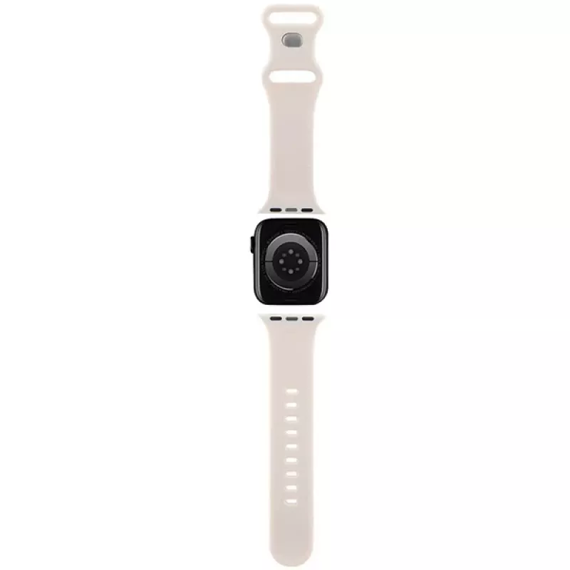 Hello Kitty HKAWMSDGPTE Apple Watch-armband 38/40/41mm beige siliconen Graffiti Tags