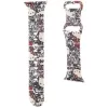 Hello Kitty HKAWMSDGPTE Apple Watch-armband 38/40/41mm beige siliconen Graffiti Tags