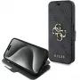 Guess GUBKP15L4GMGGR iPhone 15 Pro 6.1 inch grijs bookcase 4G Metal Logo