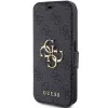 Guess GUBKP15L4GMGGR iPhone 15 Pro 6.1 inch grijs bookcase 4G Metal Logo