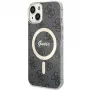 Guess GUHMP15MH4STK hardcase voor iPhone 15 Plus/14 Plus 6,7 inch zwart MagSafe 4G
