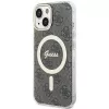 Guess GUHMP15MH4STW hardcase IML MagSafe voor iPhone 15 Plus / 14 Plus 6,7 inch bruin