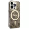 Guess GUHMP15LH4STW hardcase voor Apple iPhone 15 Pro 6,1 inch bruin IML 4G MagSafe