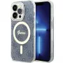 Guess GUHMP15LH4STB iPhone 15 Pro 6,1 inch blauw hardcase IML 4G MagSafe