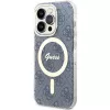 Guess GUHMP15LH4STB iPhone 15 Pro 6,1 inch blauw hardcase IML 4G MagSafe