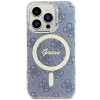 Guess GUHMP15LH4STB iPhone 15 Pro 6,1 inch blauw hardcase IML 4G MagSafe