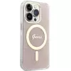 Guess GUHMP15LH4STP hardcase voor Apple iPhone 15 Pro 6,1 inch roze IML 4G MagSafe