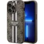 Guess GUHMP15LP4RPSW iPhone 15 Pro 6,1 inch hardcase bruin bedrukte strepen MagSafe