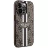 Guess GUHMP15LP4RPSW iPhone 15 Pro 6,1 inch hardcase bruin bedrukte strepen MagSafe