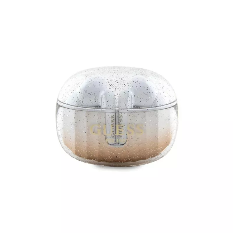 Guess Glitter Gradient Bluetooth TWS-oordopjes met oplaadcase (goud)