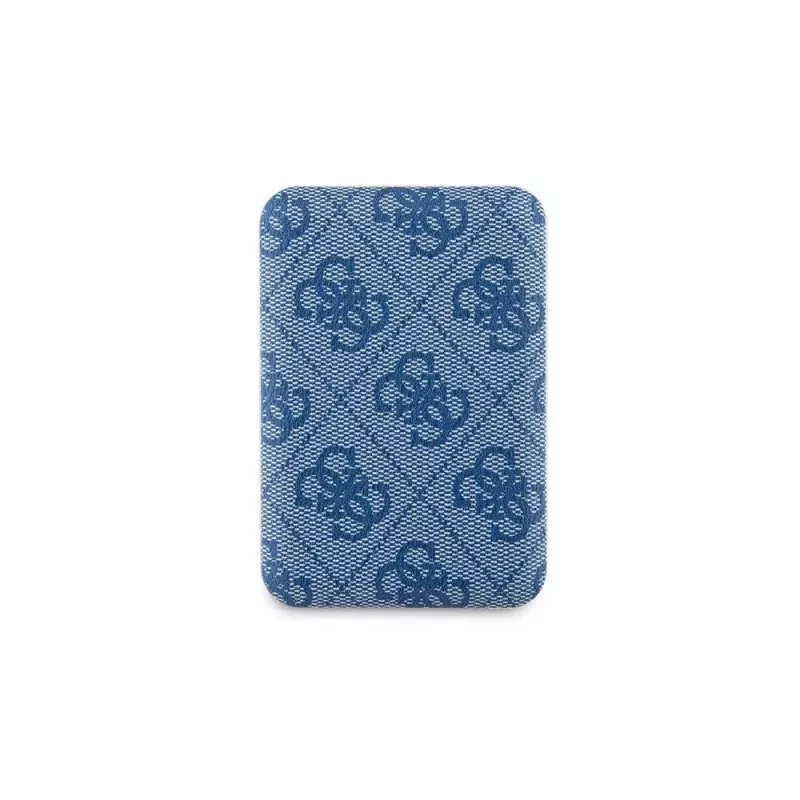 Guess draadloze powerbank 5000mAh blauw 4G leer metaal logo MagSafe 15W