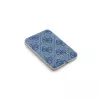 Guess draadloze powerbank 5000mAh blauw 4G leer metaal logo MagSafe 15W