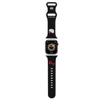 Hello Kitty HKAWMSCHBLK siliconen armband voor Apple Watch 38/40/41mm zwart